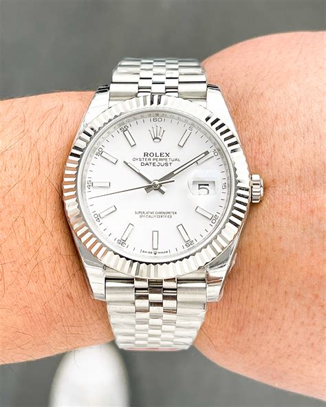 rolex datejust white gold watch|rolex datejust 41 126334.